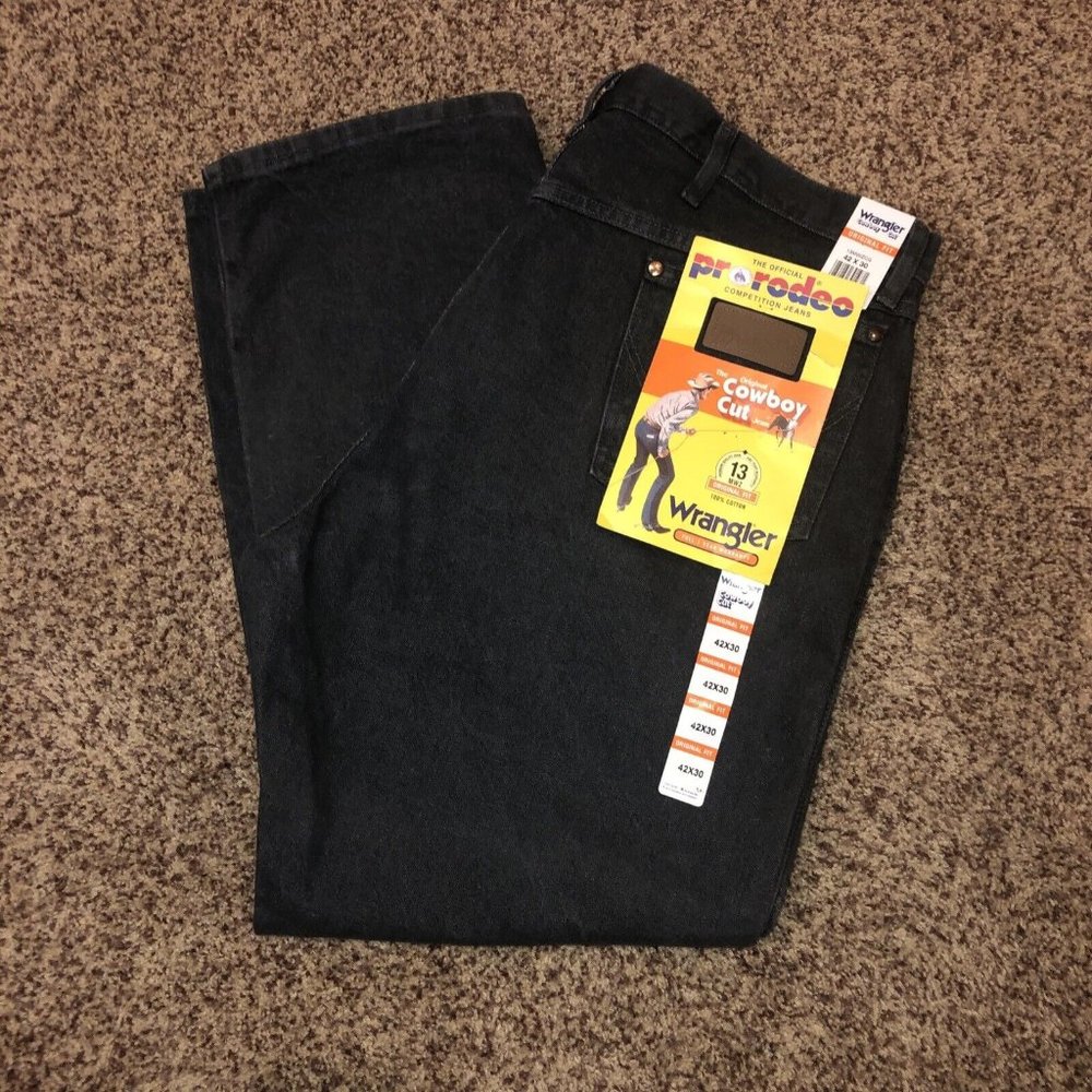 Wrangler Cowboy Cut® Original Fit Grey Charcoal 42x30 Jean 13MWZCG